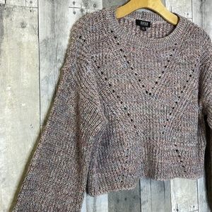 A.n.a Multicolored Crop Top Long Sleeve Lightweight‎ Sweater. Size XS. EUC